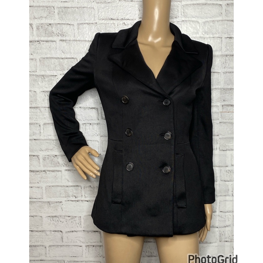 Prada black double breasted coat